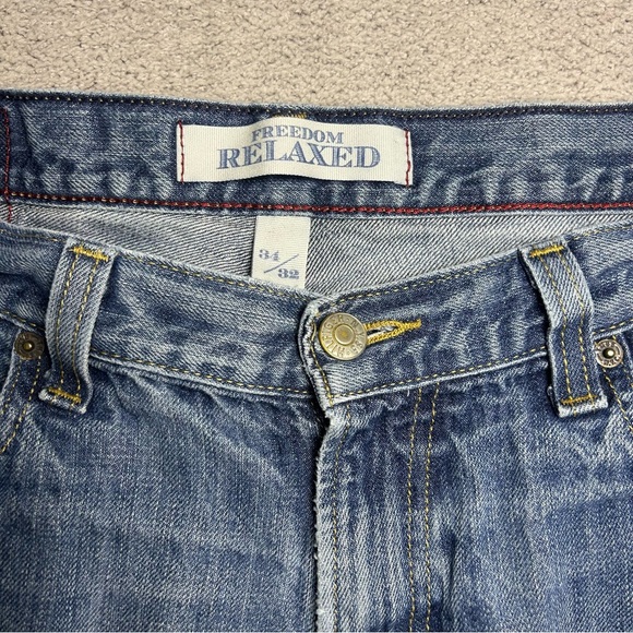 Tommy Hilfiger Brand Denim Jeans Men’s 34x31 Freedom Relaxed Distressed Vintage - Picture 4 of 16